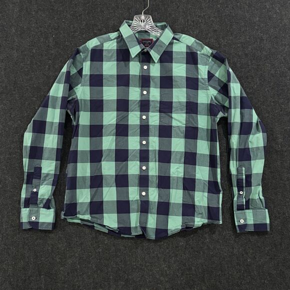 UNTUCKit Bonarda Shirt Men's Large Green Blue Plaid Bonarda Button Down Casual - Picture 1 of 9